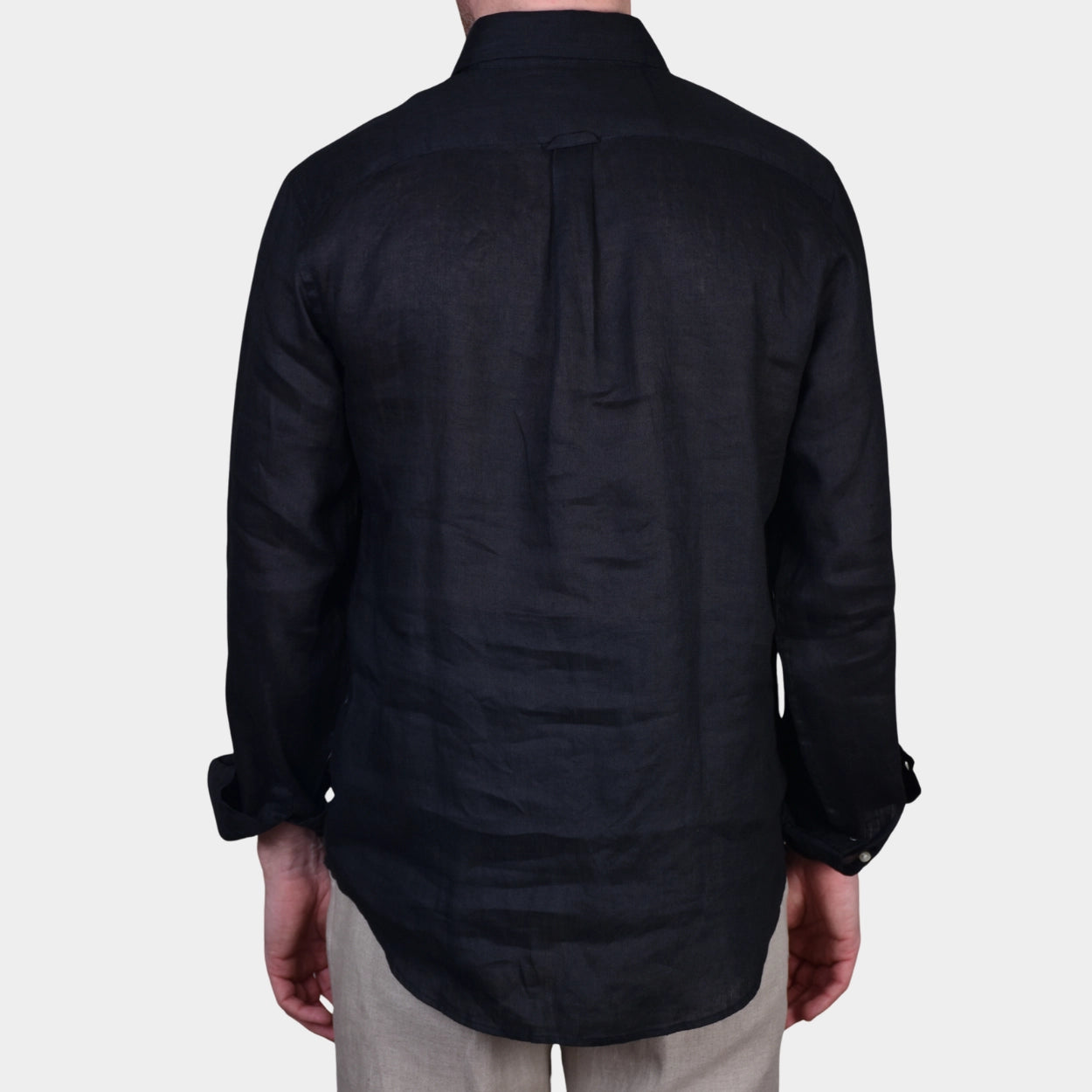 Popover Linen Shirt - Black - Hugo Sthlm