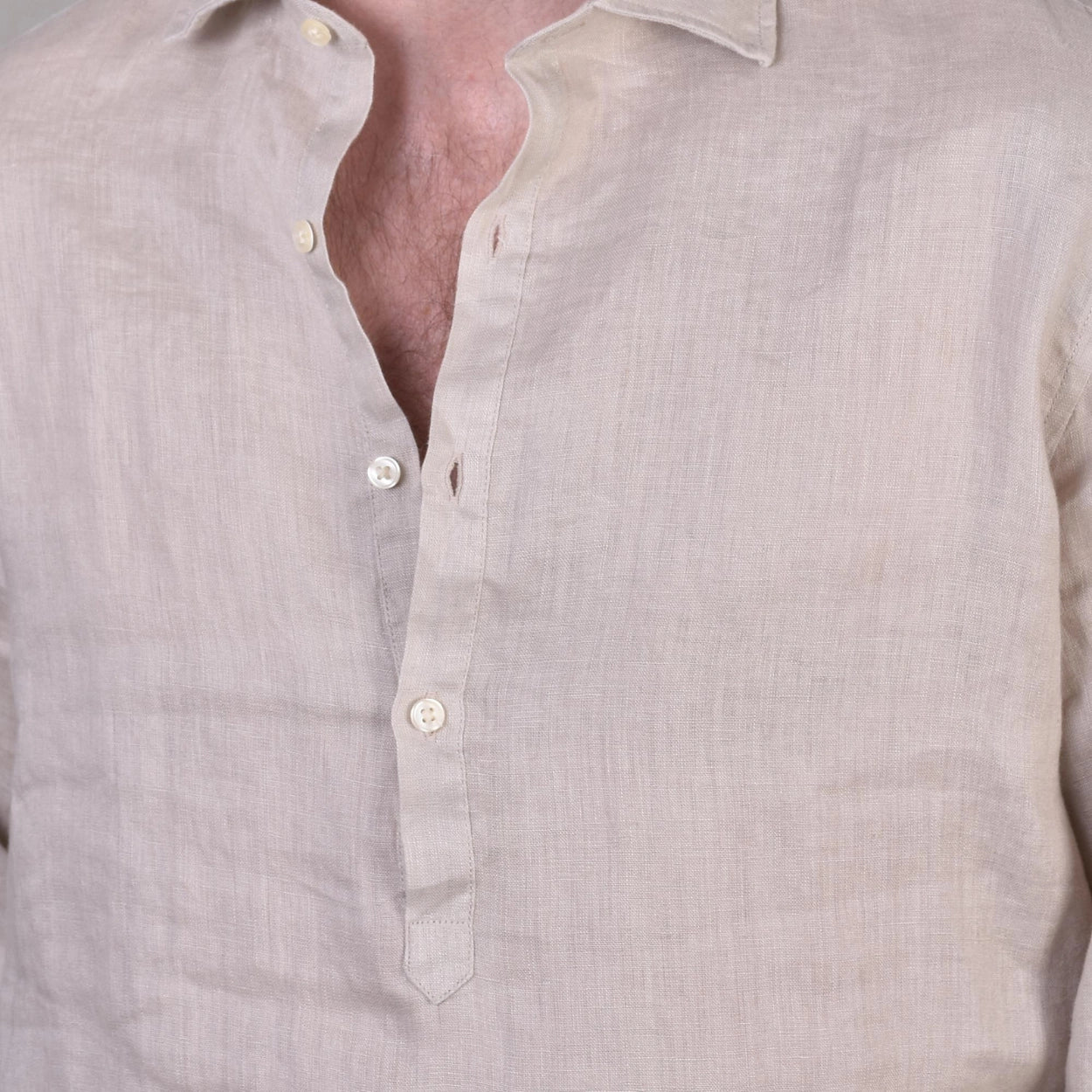Popover Linen Shirt - Sand - Hugo Sthlm