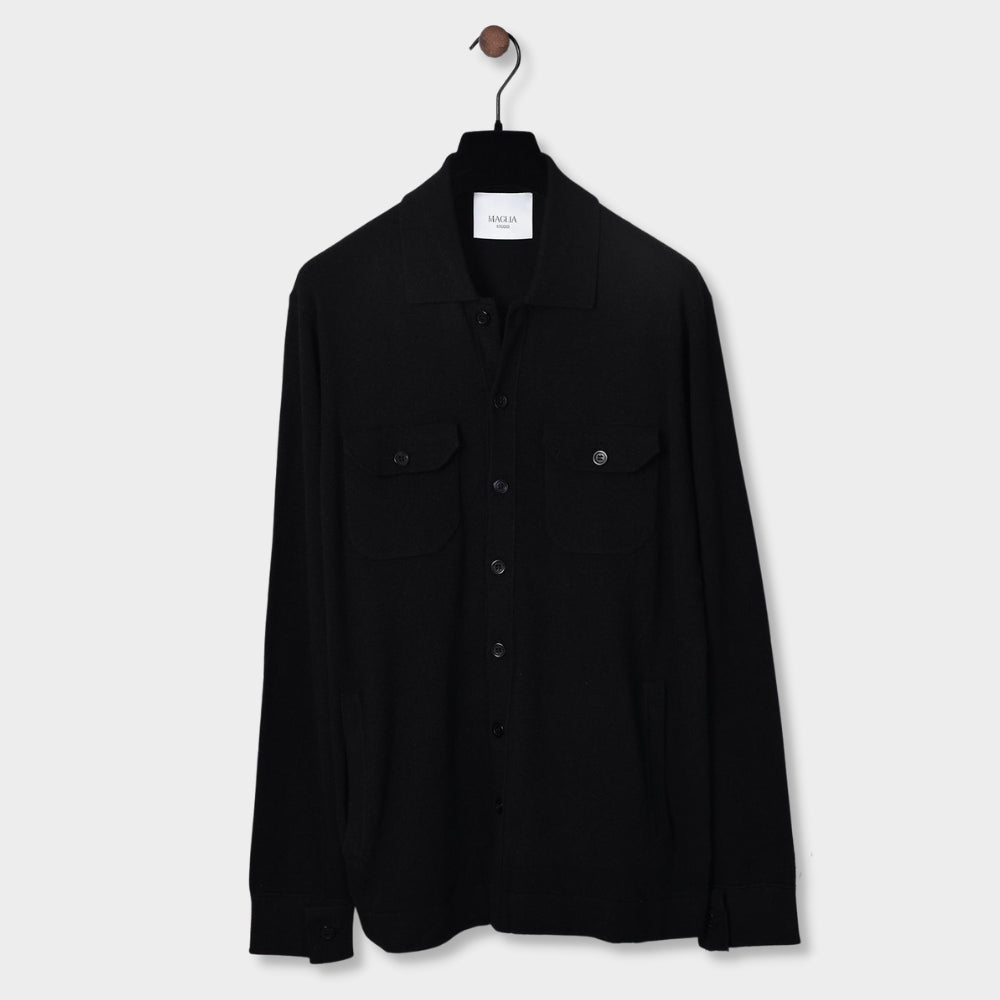 Fullbutton Knitted Shirt - Black - Hugo Sthlm