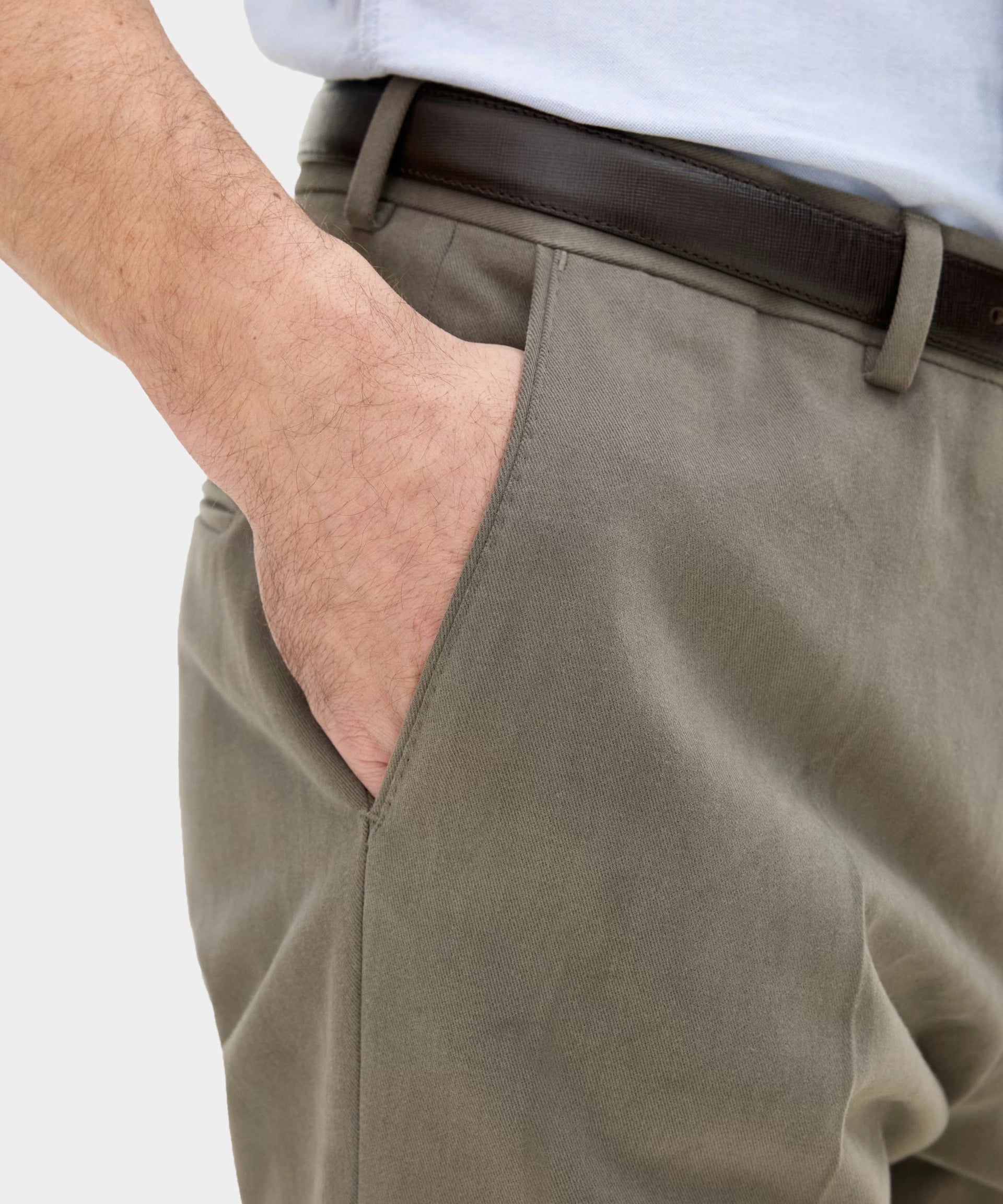 Denz Turn Up Trousers - Khaki Green - Hugo Sthlm