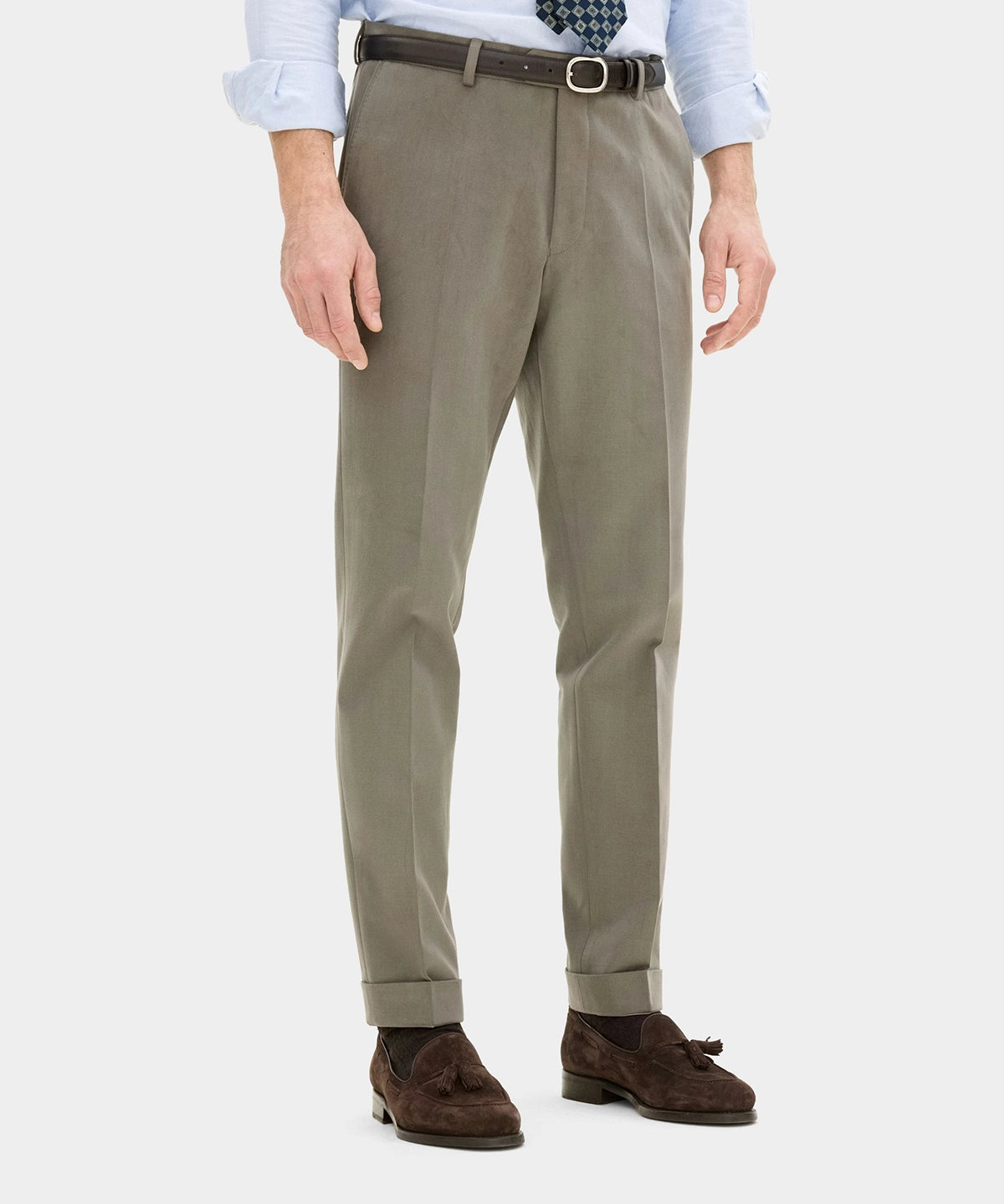 Denz Turn Up Trousers - Khaki Green - Hugo Sthlm