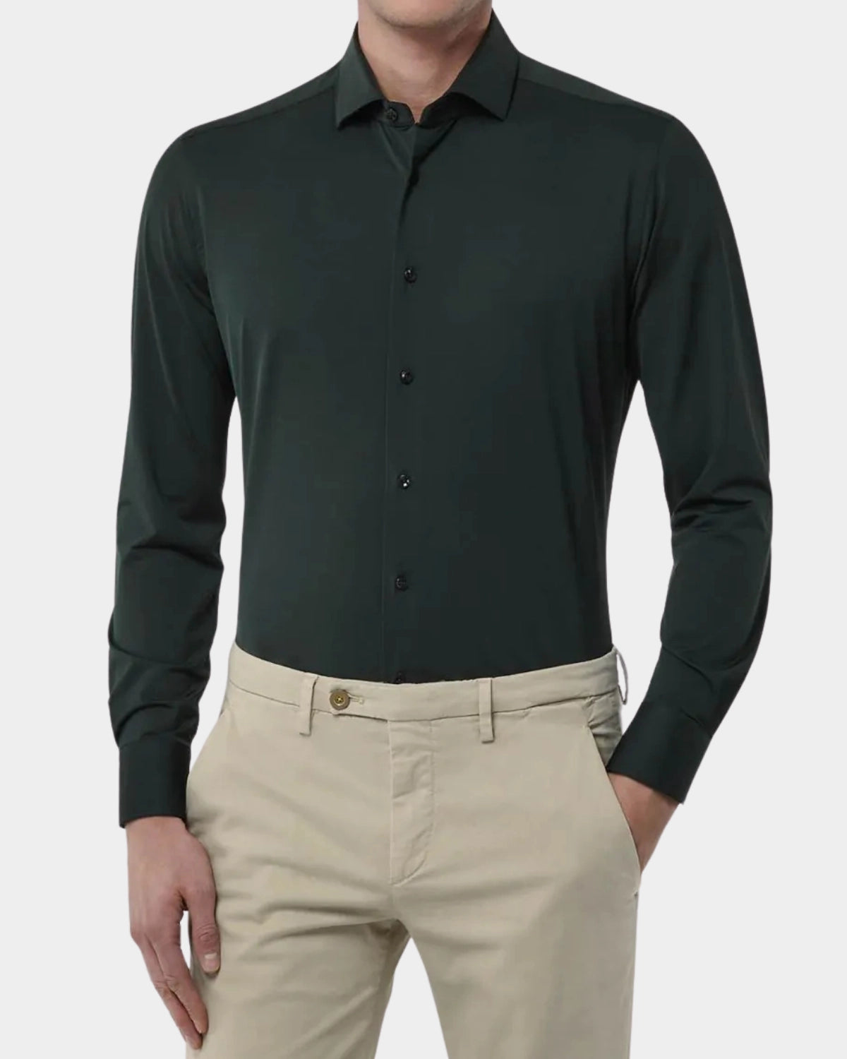Active Solid Shirt - Green - Hugo Sthlm