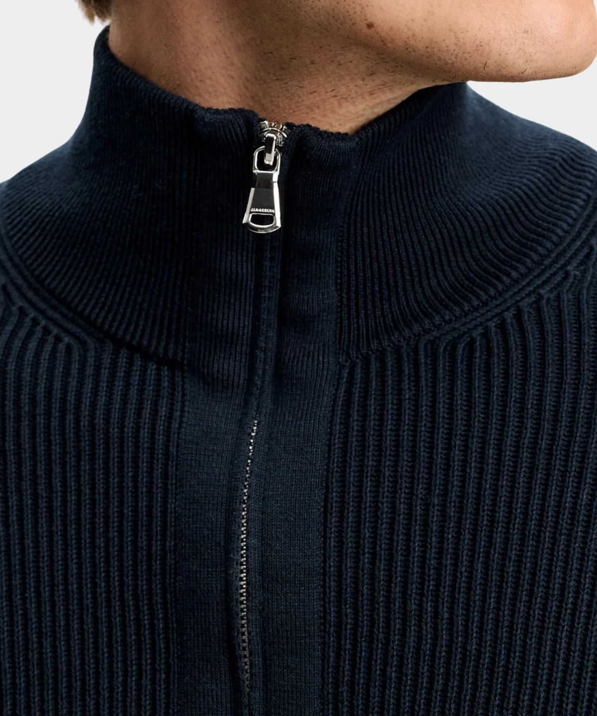 Alex Half Zip Knitted Sweater - JL Navy - Hugo Sthlm