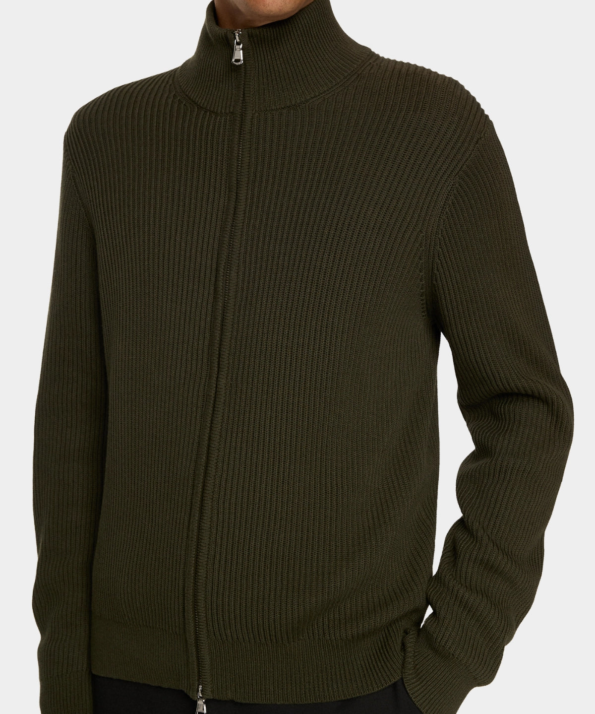 Alexis Full Zip Cardigan - Forest Green - Hugo Sthlm