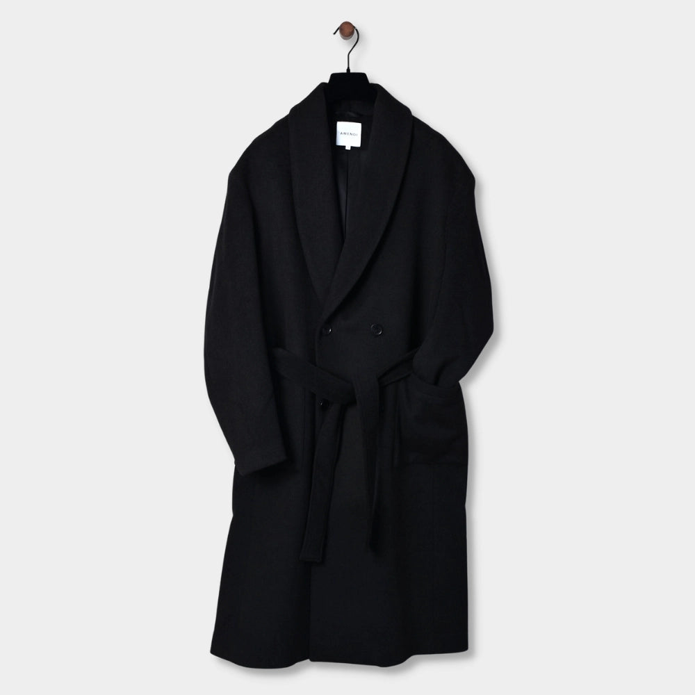 Darcy Wool Coat - Shimmering Black - Hugo Sthlm