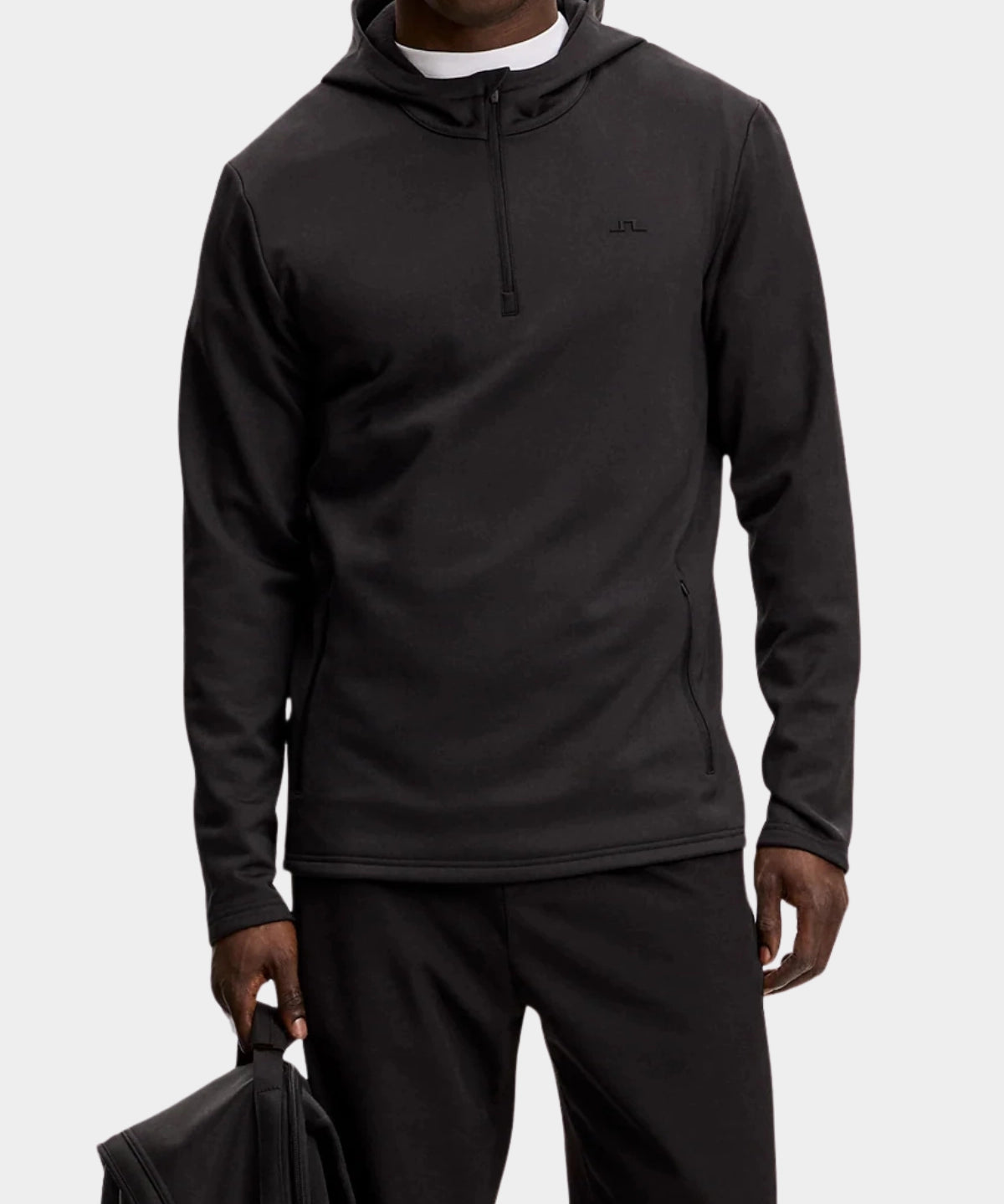 Aerial Quarter Zip Hood - Black - Hugo Sthlm