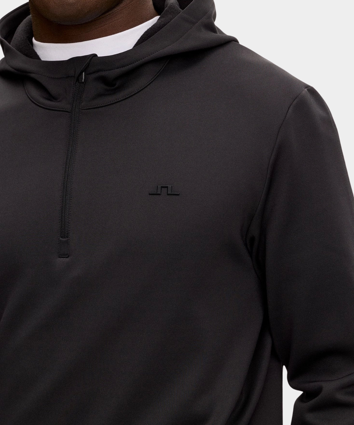 Aerial Quarter Zip Hood - Black - Hugo Sthlm