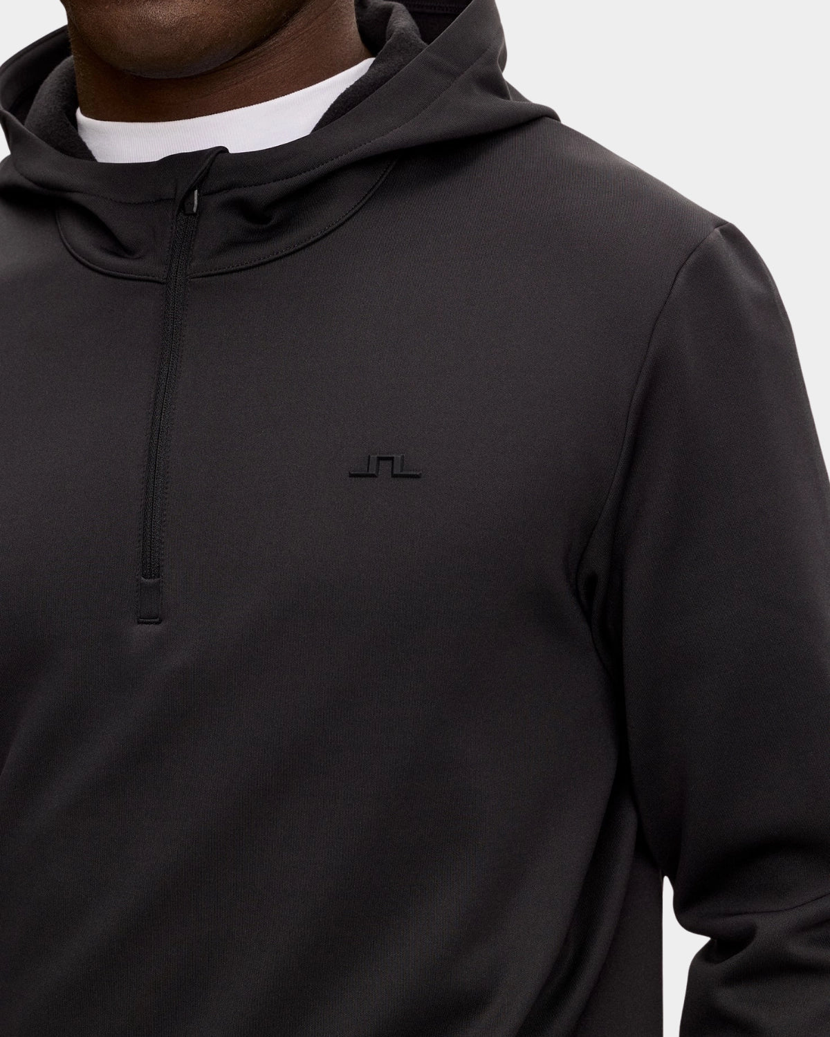 Aerial Quarter Zip Hood - Black - Hugo Sthlm