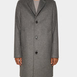 August Melton Cashmere Coat - Dark Grey Melange - Hugo Sthlm