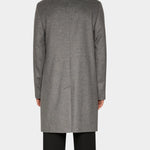 August Melton Cashmere Coat - Dark Grey Melange - Hugo Sthlm