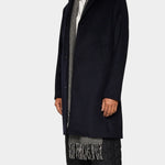 August Melton Cashmere Coat - JL Navy - Hugo Sthlm