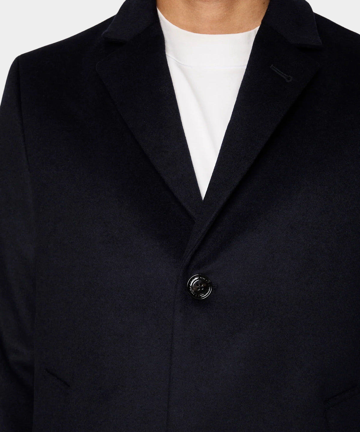 August Melton Cashmere Coat - JL Navy - Hugo Sthlm
