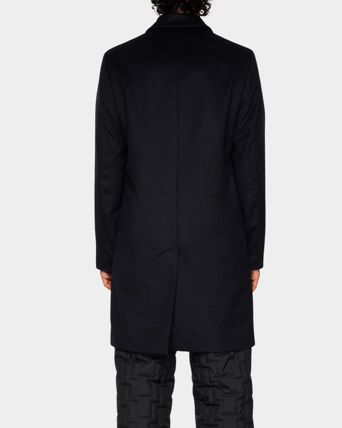 August Melton Cashmere Coat - JL Navy - Hugo Sthlm