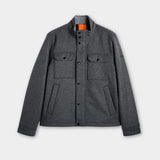 Bailey Wool Jacket - Mid Grey Melange