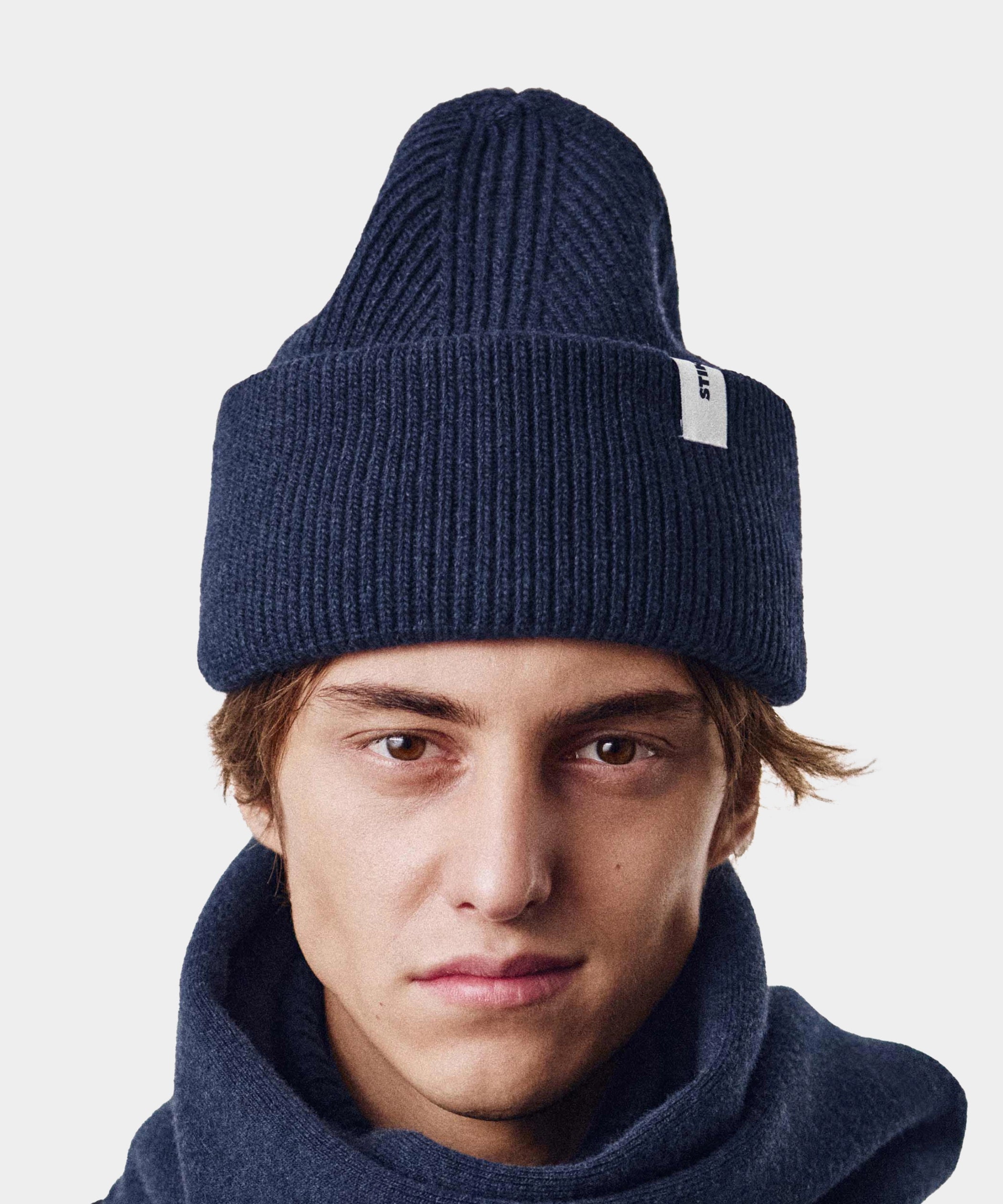 Beanie 01 Merino - Navy - Hugo Sthlm