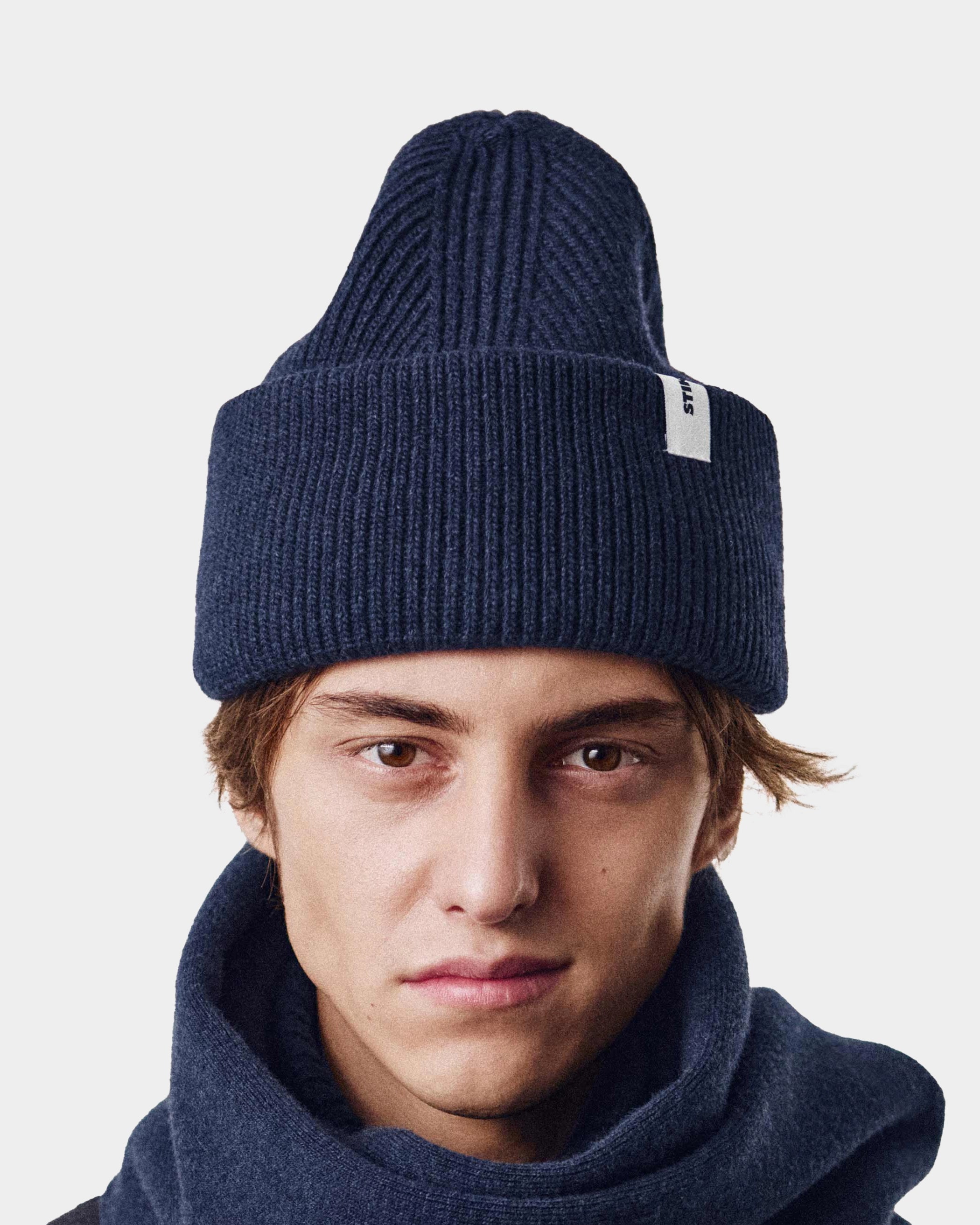 Beanie 01 Merino - Navy - Hugo Sthlm