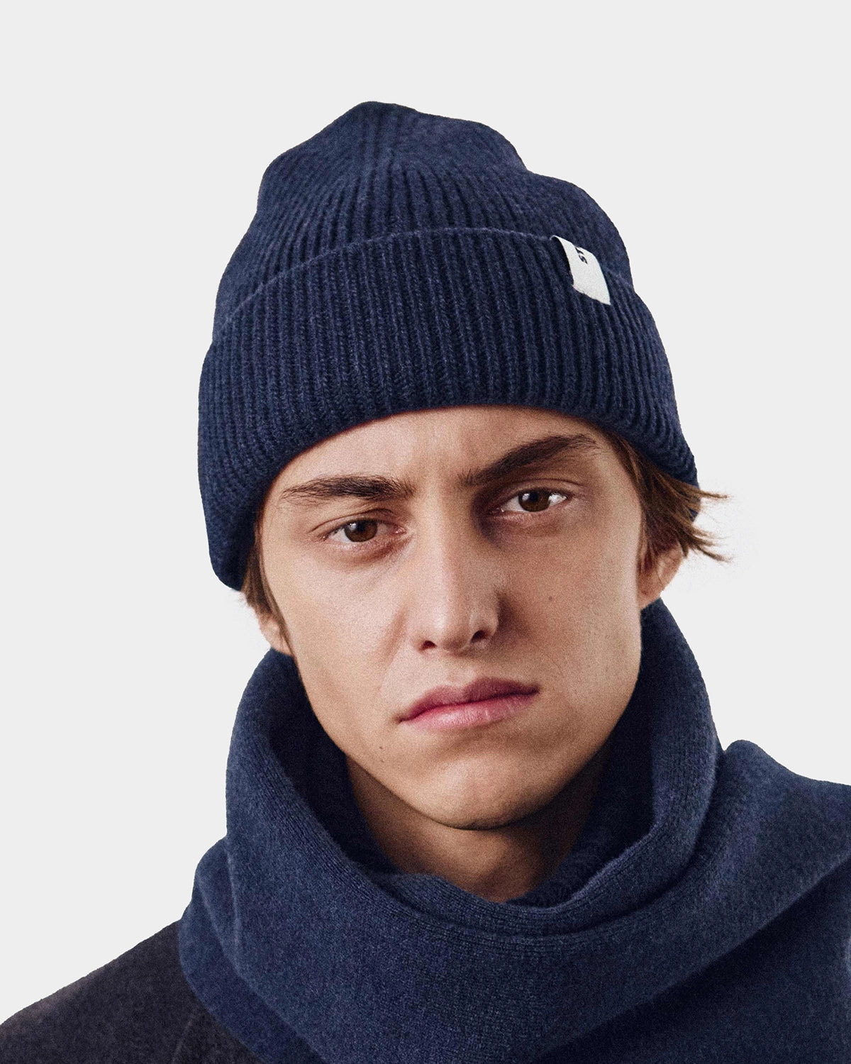 Beanie 02 Merino - Navy - Hugo Sthlm