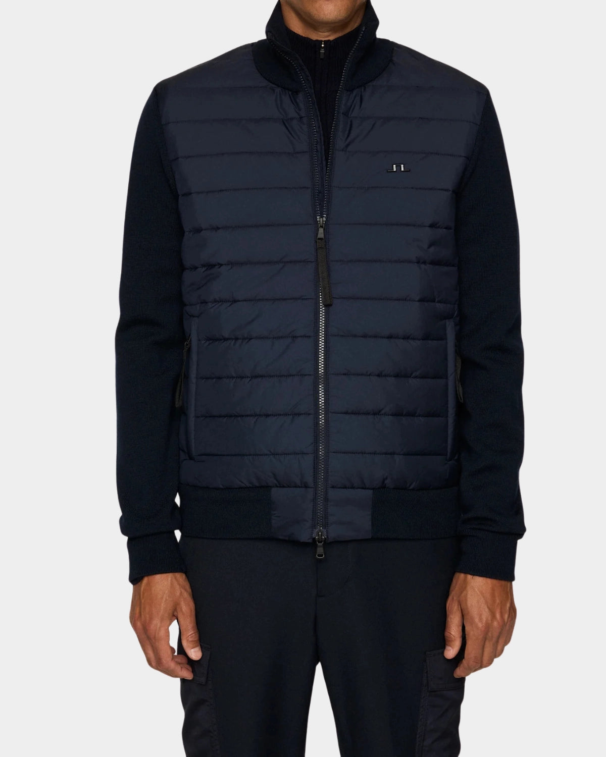 Bodie Knitted Hybrid Jacket - JL Navy - Hugo Sthlm