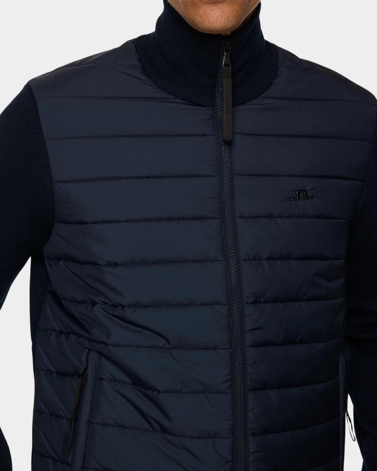 Bodie Knitted Hybrid Jacket - JL Navy - Hugo Sthlm