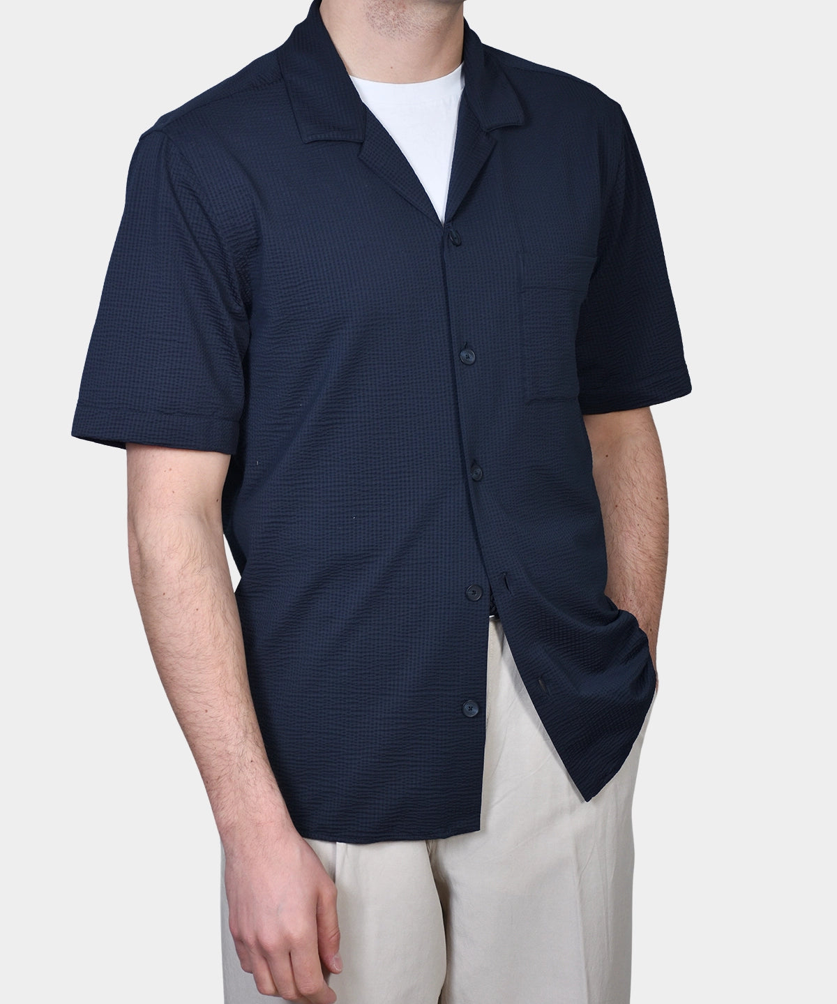 Bowler Shirt Shortsleeve - Navy - Hugo Sthlm