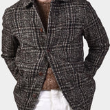 BREWER JACKET WOOL PLAID BROWN - Brown - Hugo Sthlm