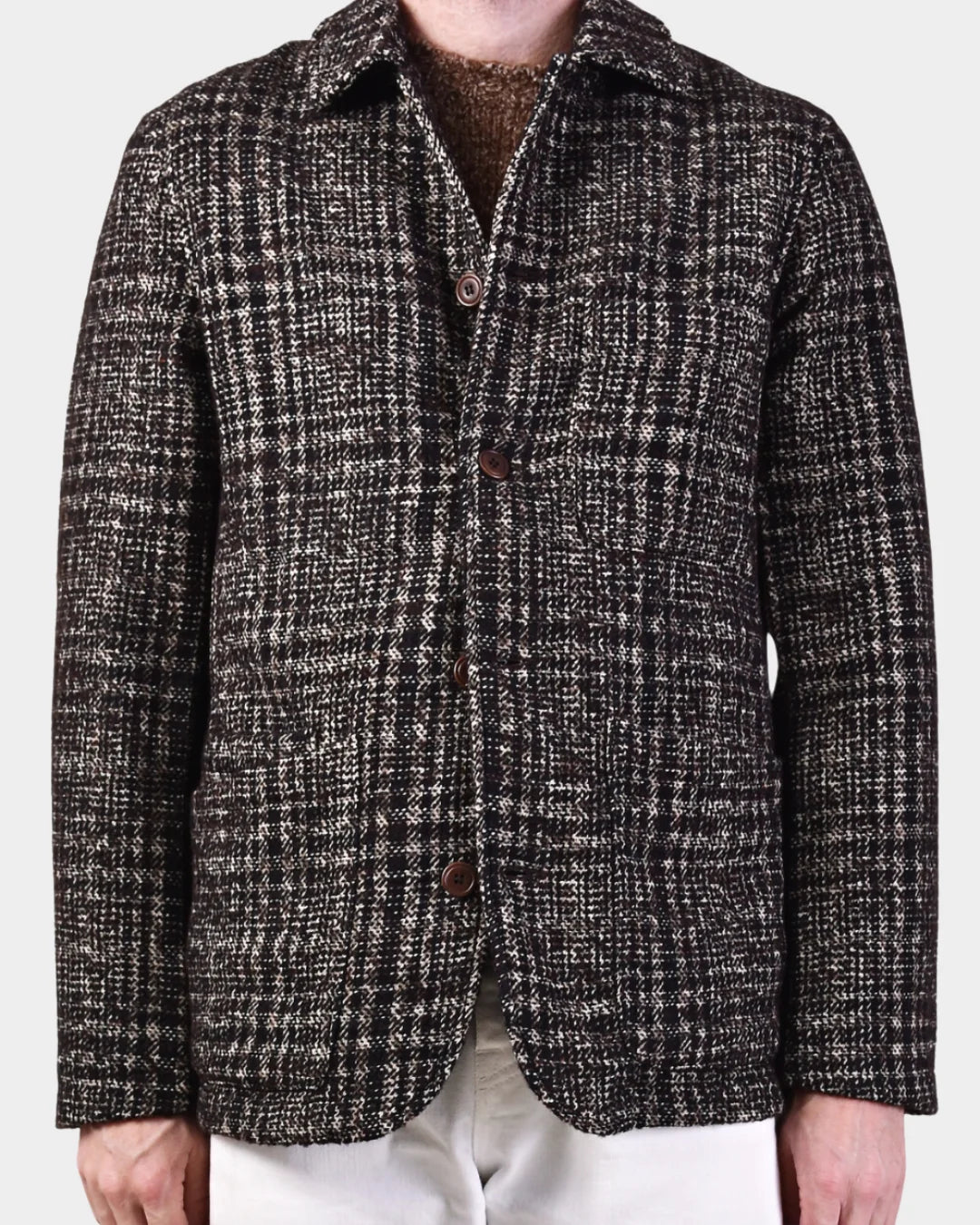 BREWER JACKET WOOL PLAID BROWN - Brown - Hugo Sthlm