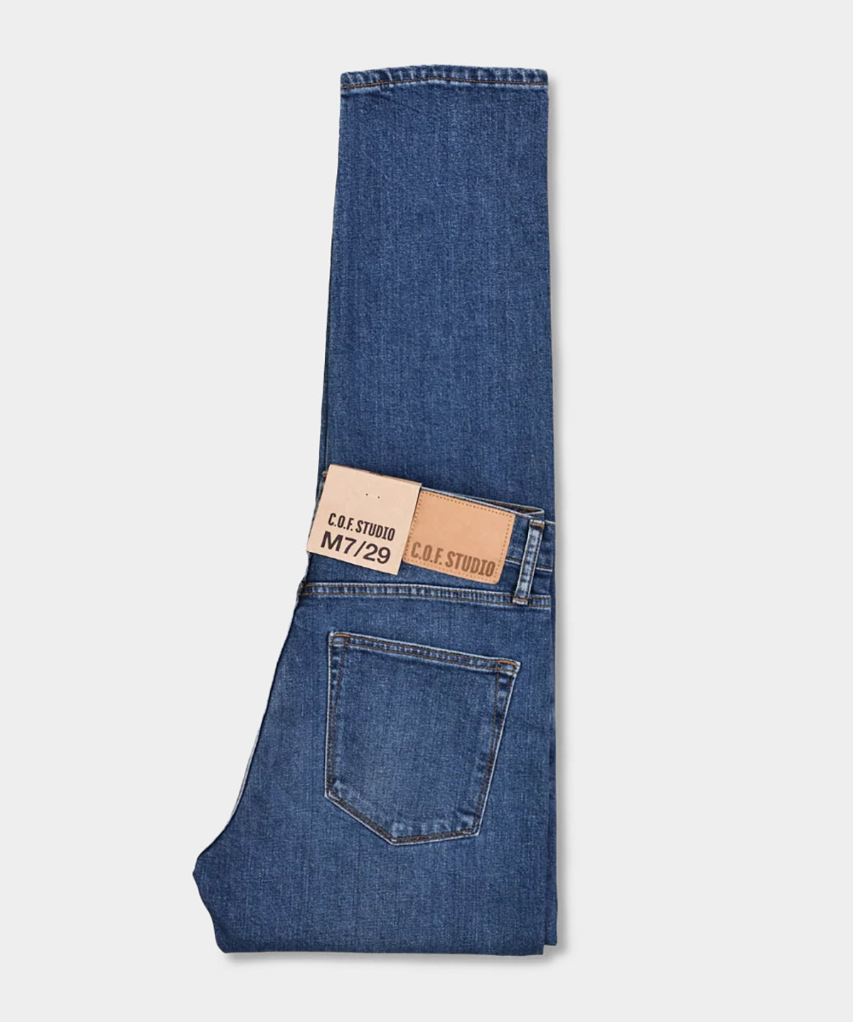 M7 Tapered Comfort Organic Indigo - Washed Blue - Hugo Sthlm
