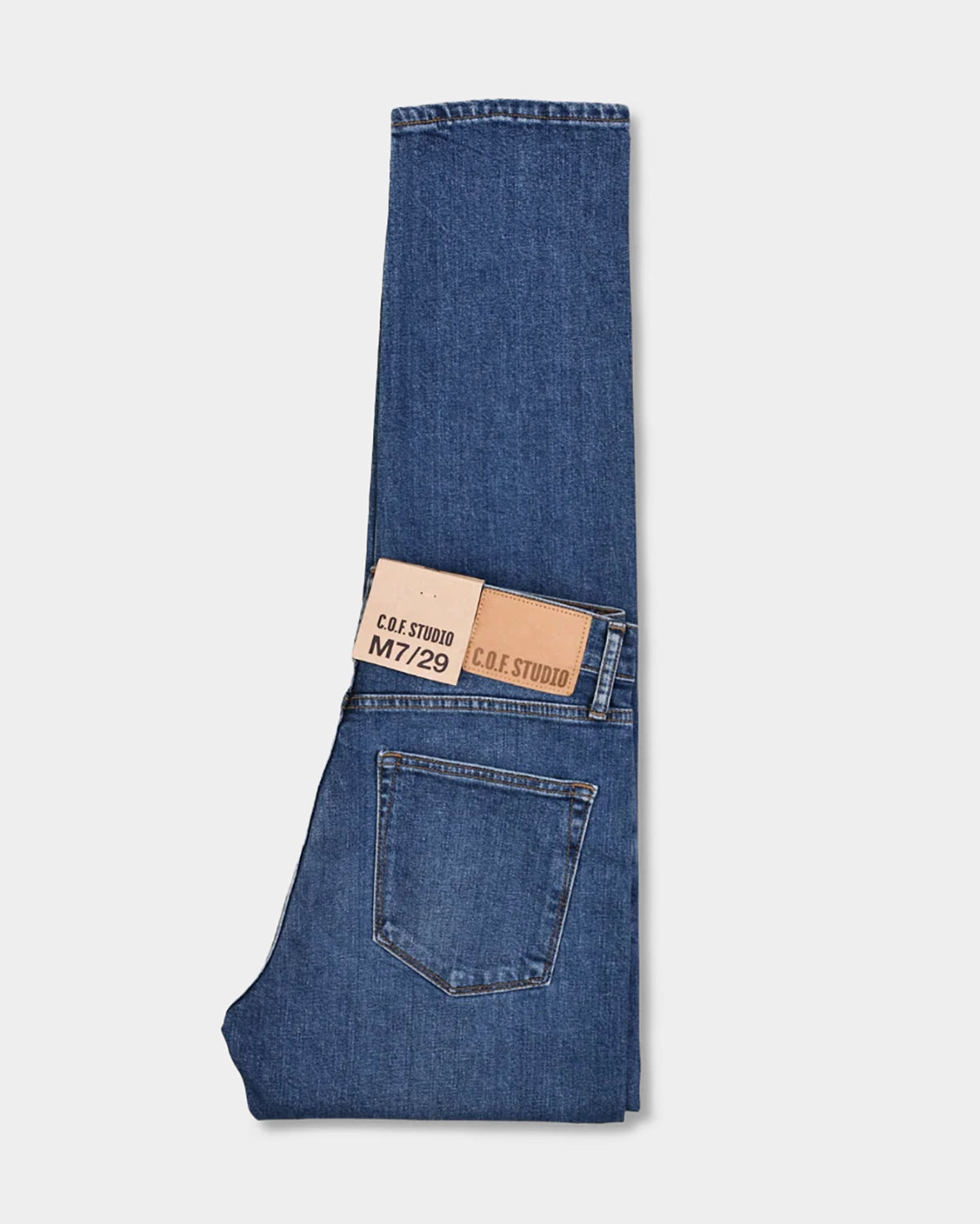 M7 Tapered Comfort Organic Indigo - Washed Blue - Hugo Sthlm