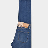 M7 Tapered Comfort Organic Indigo - Washed Blue - Hugo Sthlm