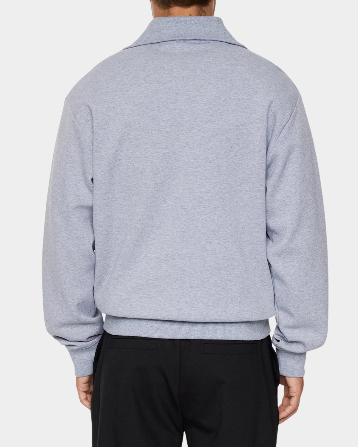 Callan Quarter Zip - Medium Grey Melange - Hugo Sthlm