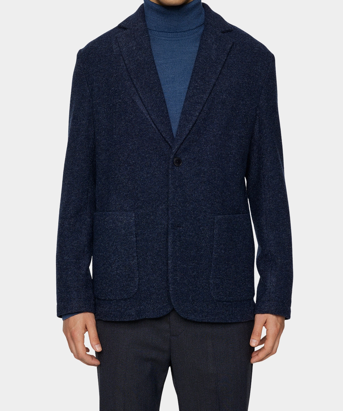 Calvon Wool Blazer - Vintage Indigo - Hugo Sthlm