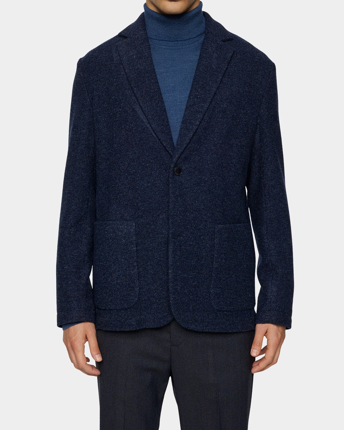Calvon Wool Blazer - Vintage Indigo - Hugo Sthlm