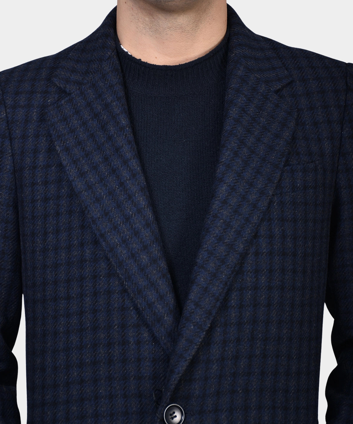Checked Coat - Grey/Navy - Hugo Sthlm