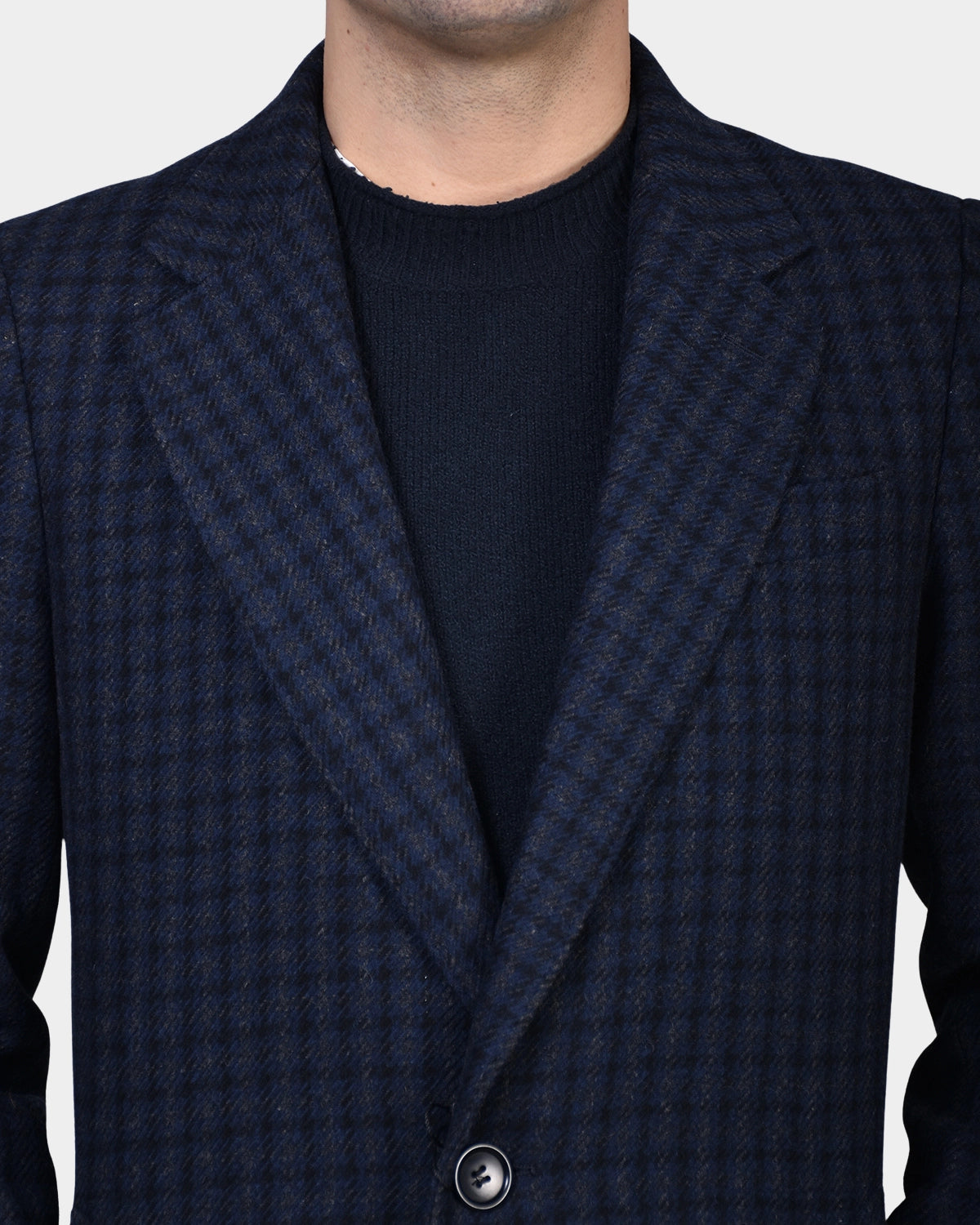 Checked Coat - Grey/Navy - Hugo Sthlm