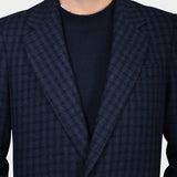 Checked Coat - Grey/Navy - Hugo Sthlm