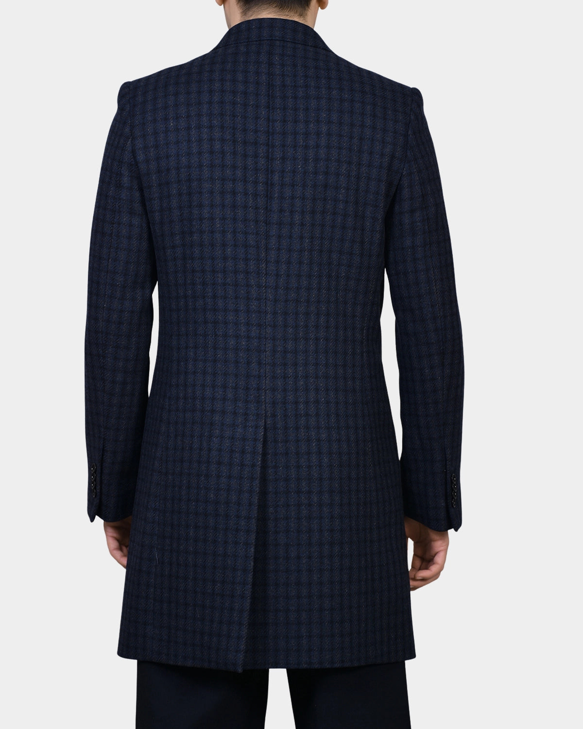 Checked Coat - Grey/Navy - Hugo Sthlm