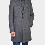 Checked Coat - Brown/Navy - Hugo Sthlm