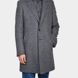 Checked Coat - Brown/Navy - Hugo Sthlm
