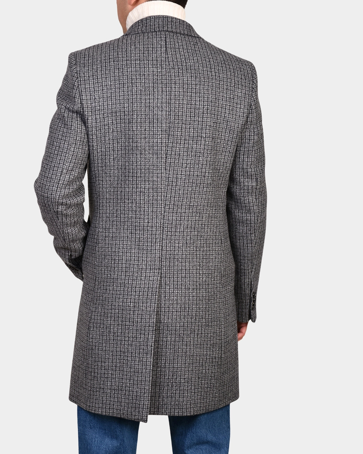 Checked Coat - Brown/Navy - Hugo Sthlm