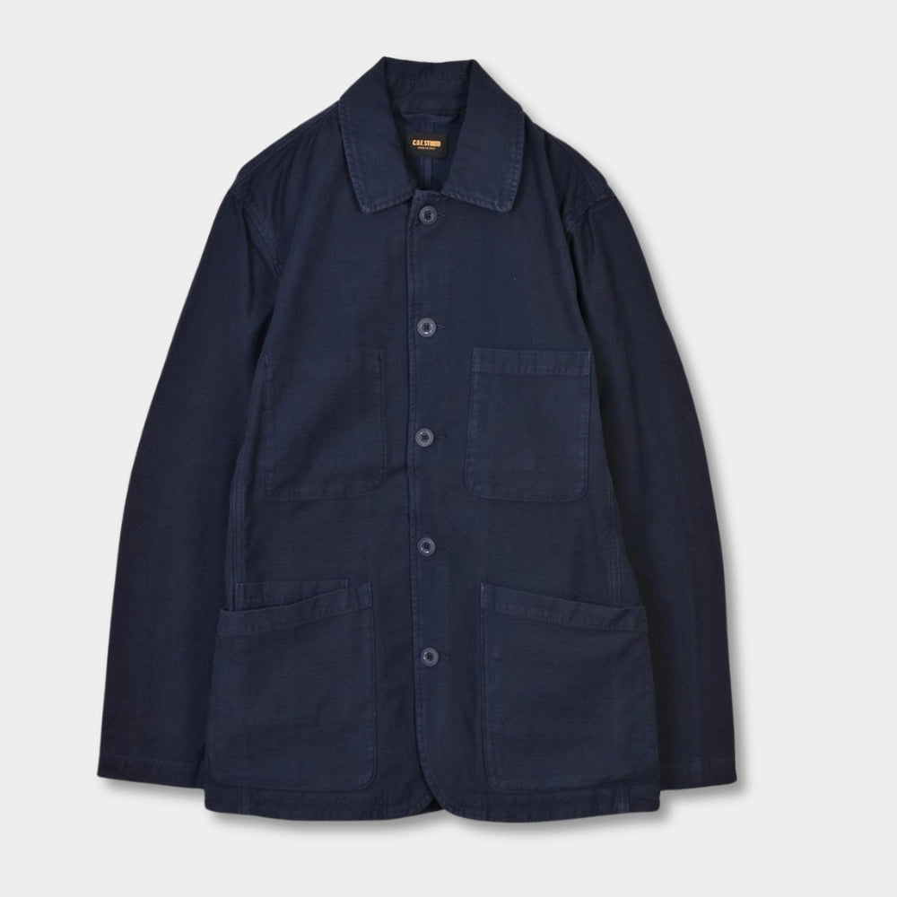 Brewer Jacket Reverse Sateen - Navy - Hugo Sthlm