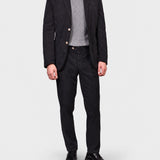 Cotton Two Button Suit - Black