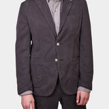 Cotton Two Button Suit - Brown