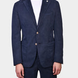 Cotton Two Button Suit - Navy