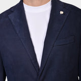 Cotton Two Button Suit - Navy
