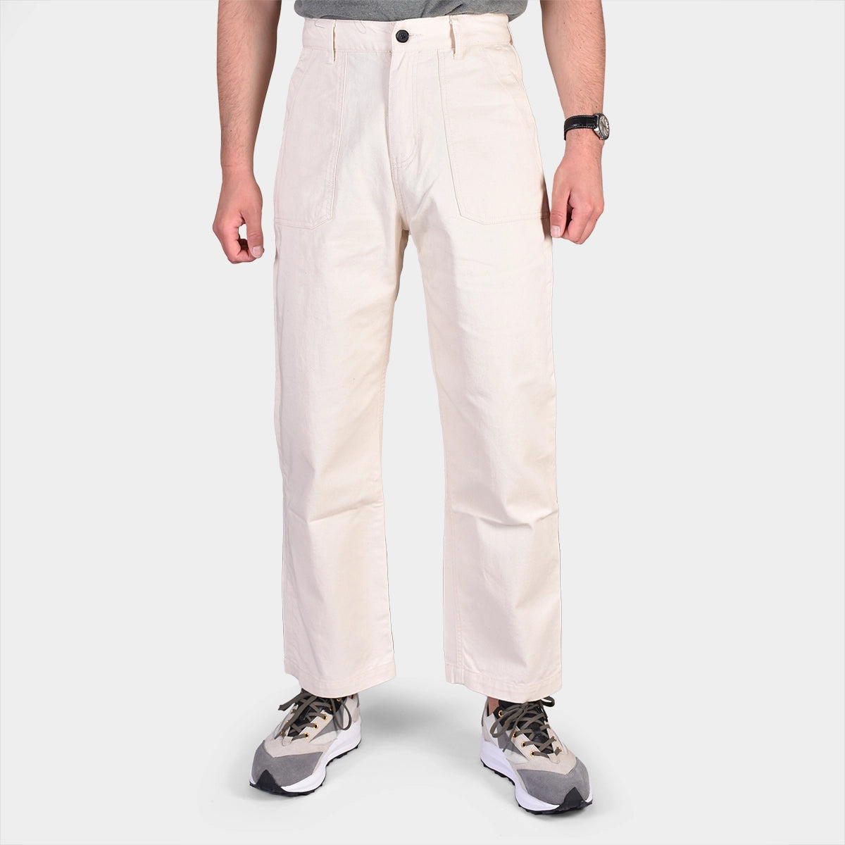Cotton Fatigue Pants Regular Fit - Natural - Hugo Sthlm