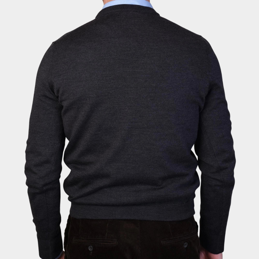 Crewneck 12 GG Merino - Antracit - Hugo Sthlm