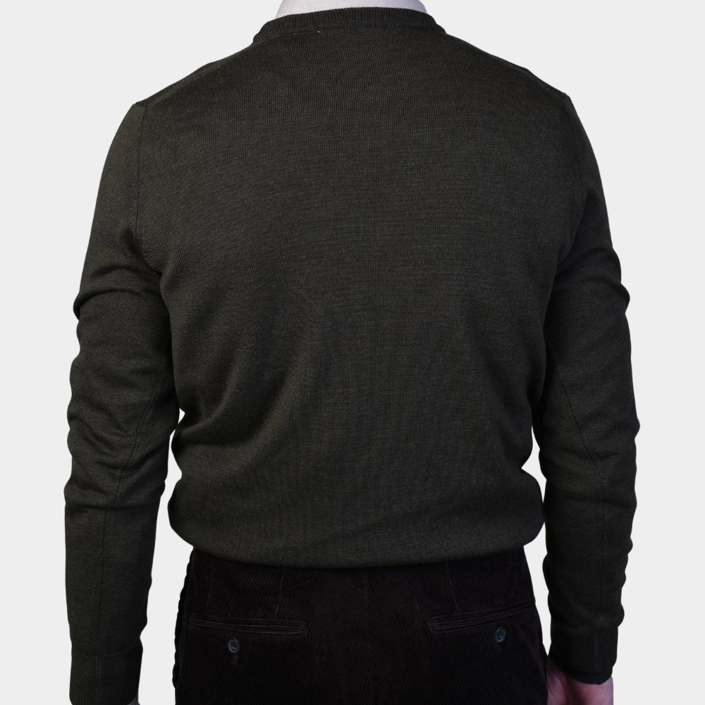 Crewneck 12 GG Merino - Army Green - Hugo Sthlm