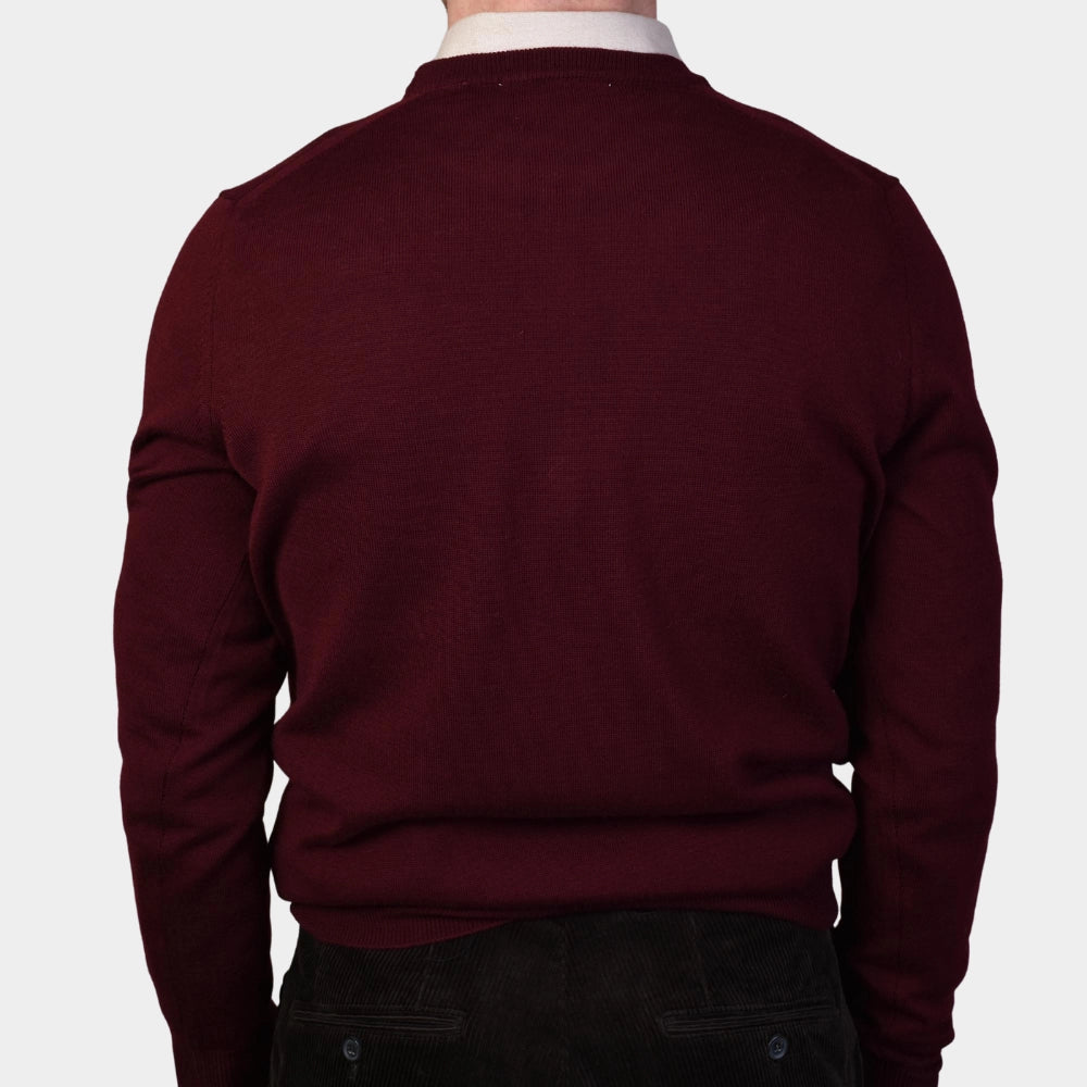 Crewneck 12 GG Merino - Wine - Hugo Sthlm