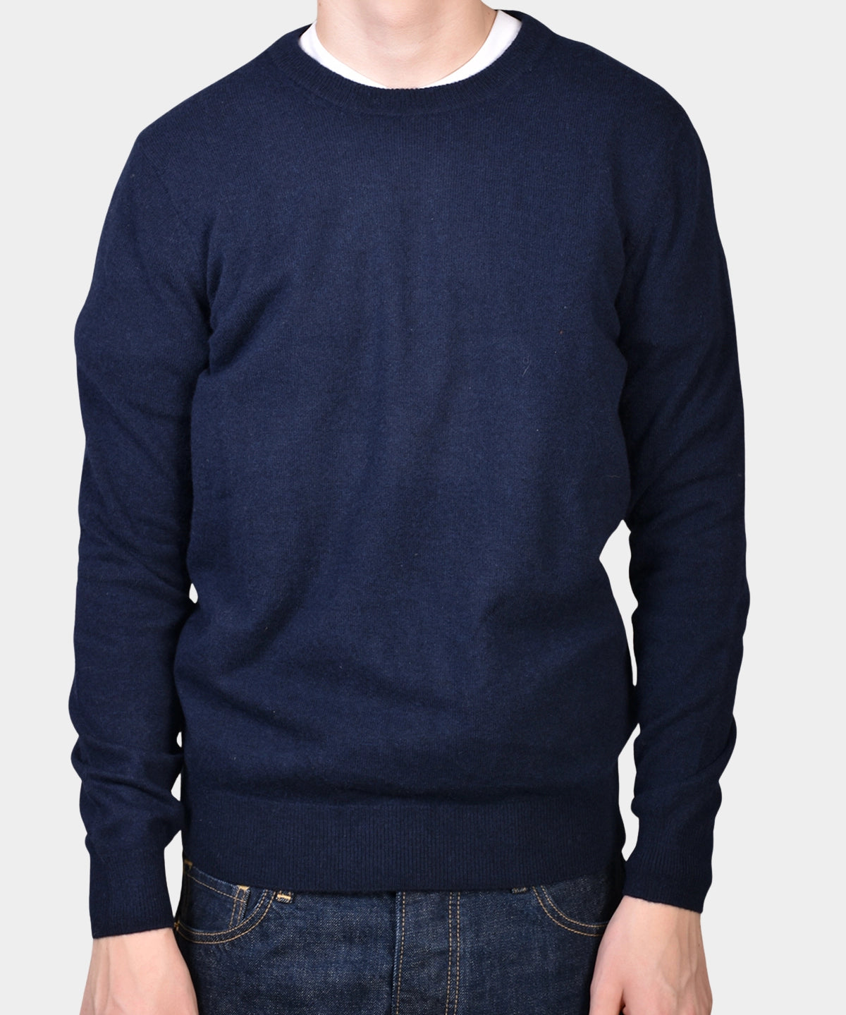 Crewneck 12 GG Lambswool - Navy - Hugo Sthlm