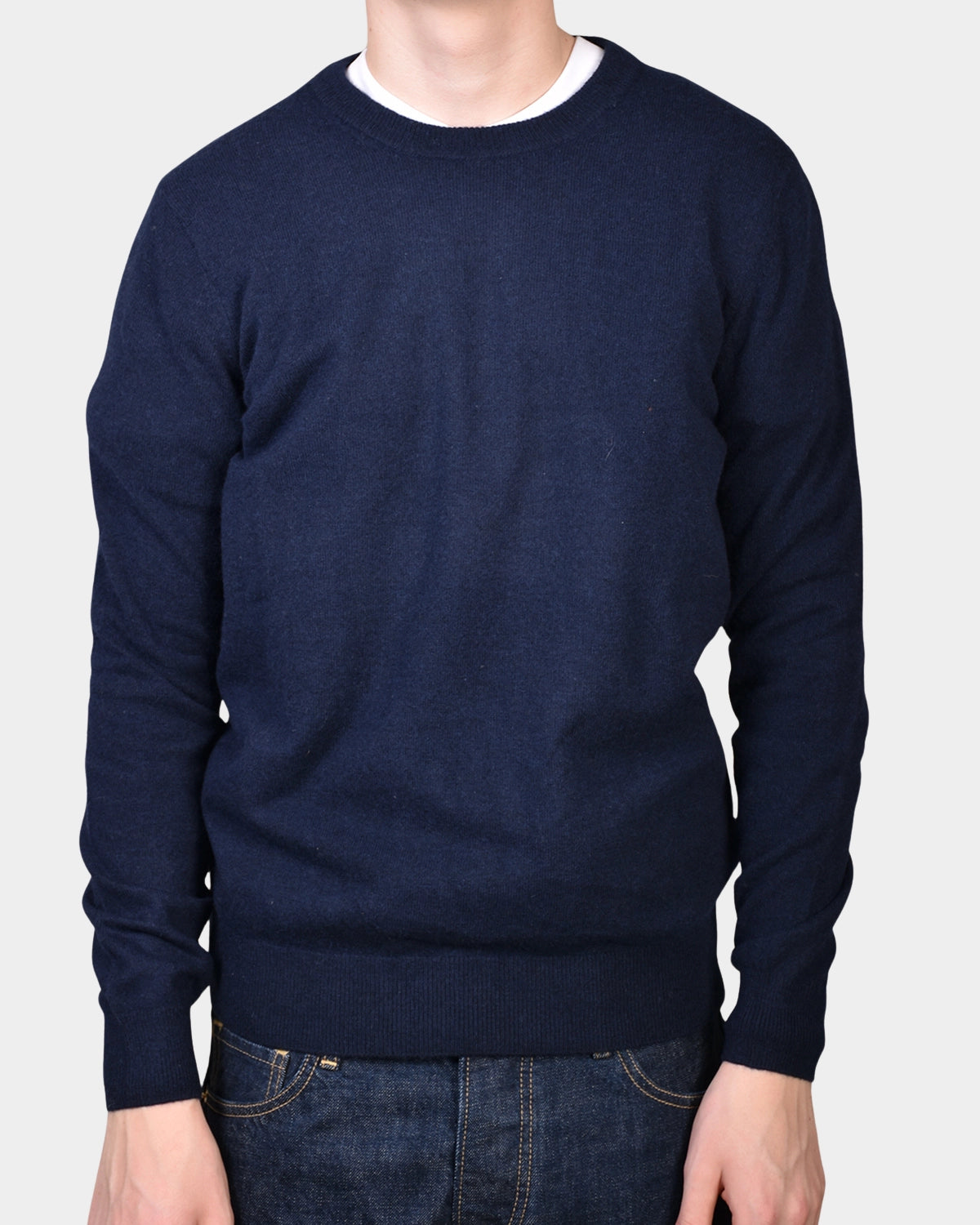 Crewneck 12 GG Lambswool - Navy - Hugo Sthlm